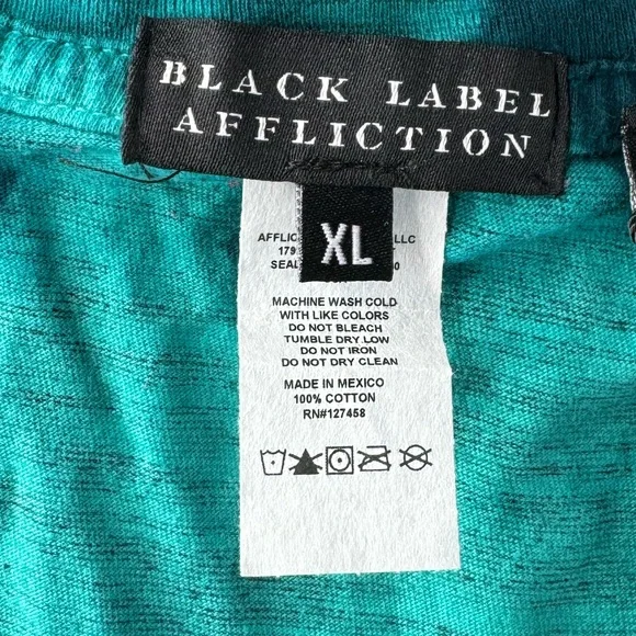 Affliction Black Label Men’s Tiger Rhinestone Short Sleeve T-shirt- XL /3XL -NWT - Picture 14 of 14